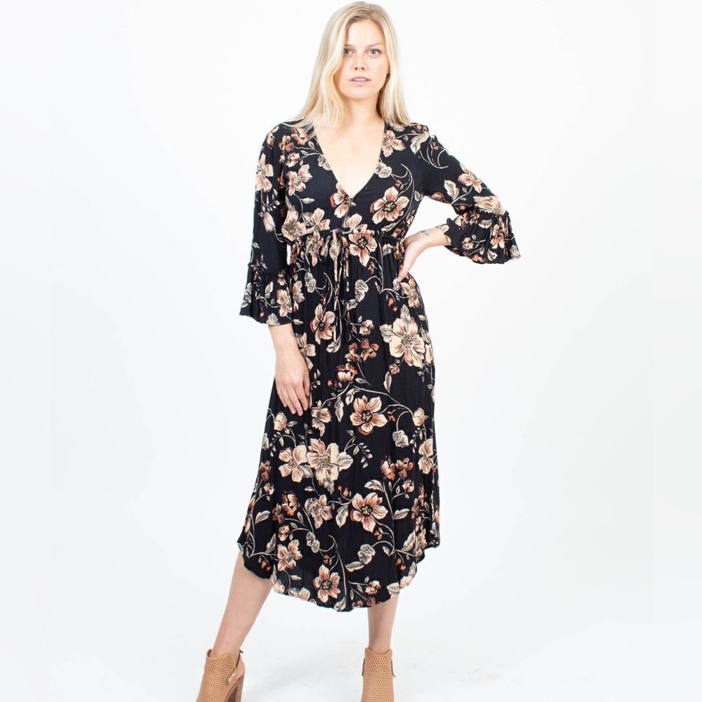 Anthropology saltwater luxe floral dress